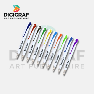 Stylo Plastique Publicitaire "Color Clip" – Impression UV & Design Épuré