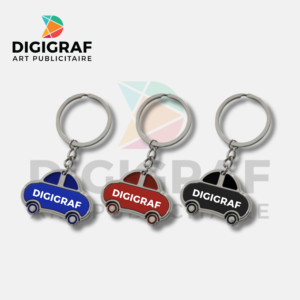 Porte-clés Voiture Personnalisé – Design Auto & Gravure Laser Haute Précision