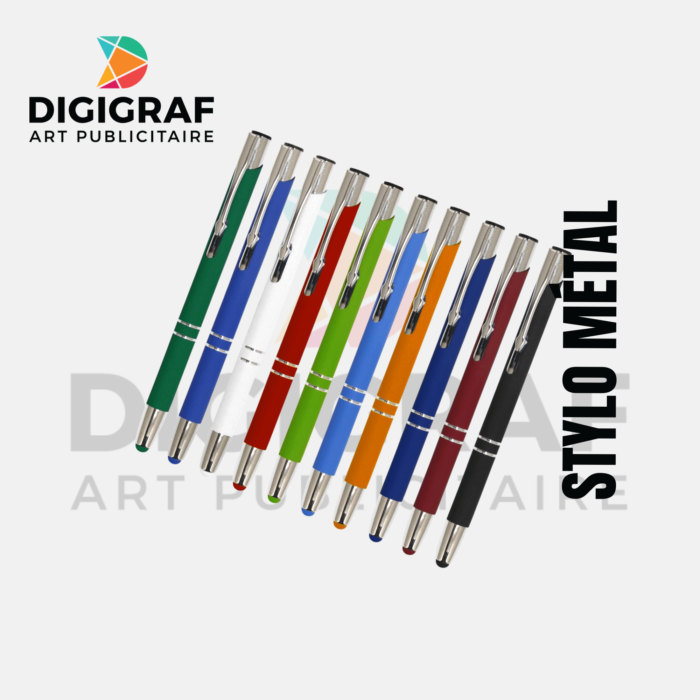 Stylo Métal Luxe à Anneaux – 10 Couleurs & Gravure Laser Haute Définition