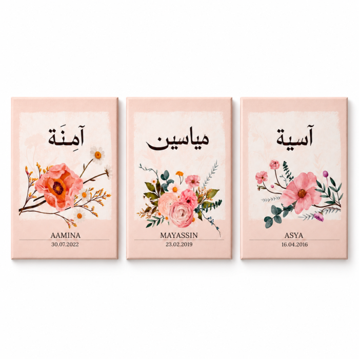 Set de 3 Tableaux en Canvas Personnalisés – Format A4 & Impression HD sur Toile