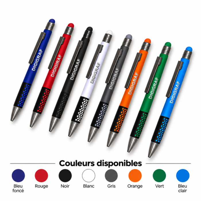 Stylo Métal Tactile Premium – Personnalisation Laser & Grip Ergonomique