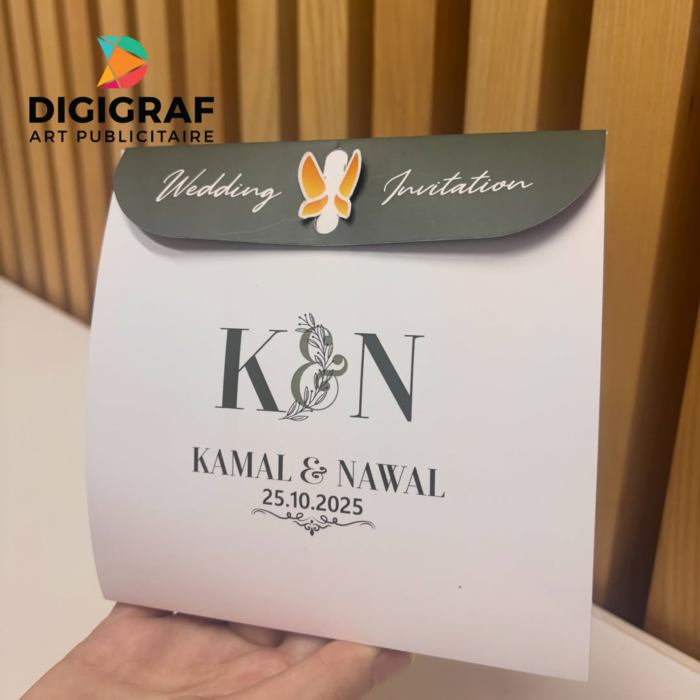 Carte d'Invitation Personnalisée – Impression de Prestige & Étui sur Mesure