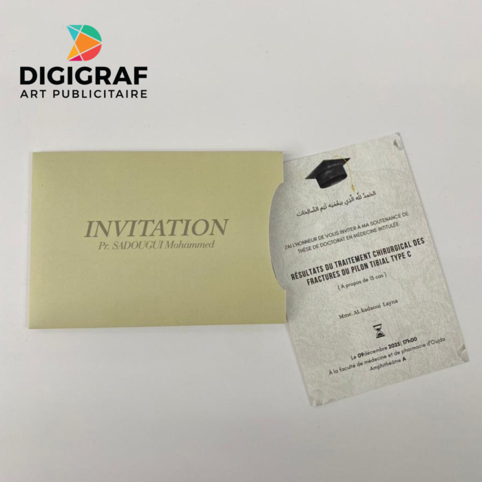 Carte d'Invitation Personnalisée – Impression Prestige & Finitions sur Mesure