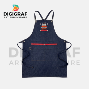 Tablier de Cuisine Personnalisé – Tablier Denim Haute Qualité & Broderie Logo Professionnelle