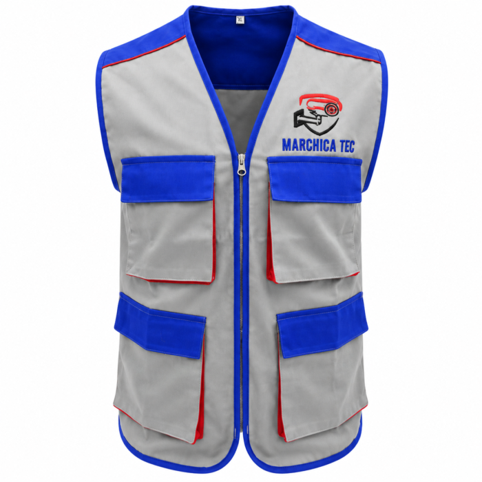 Gilet de Travail Personnalisé – Haute Visibilité & Multipoches avec Logo