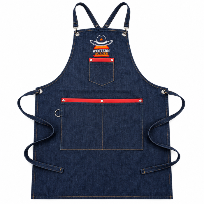 Tablier de Cuisine Personnalisé – Tablier Denim Haute Qualité & Logo Professionnelle
