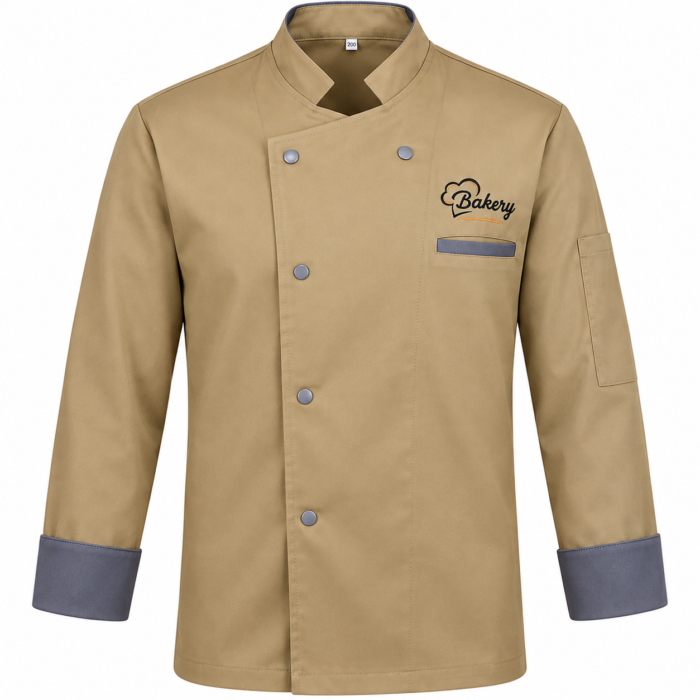 Veste de Chef Personnalisée – Tenue Professionnelle avec Logo pour Boulangerie & Pâtisserie